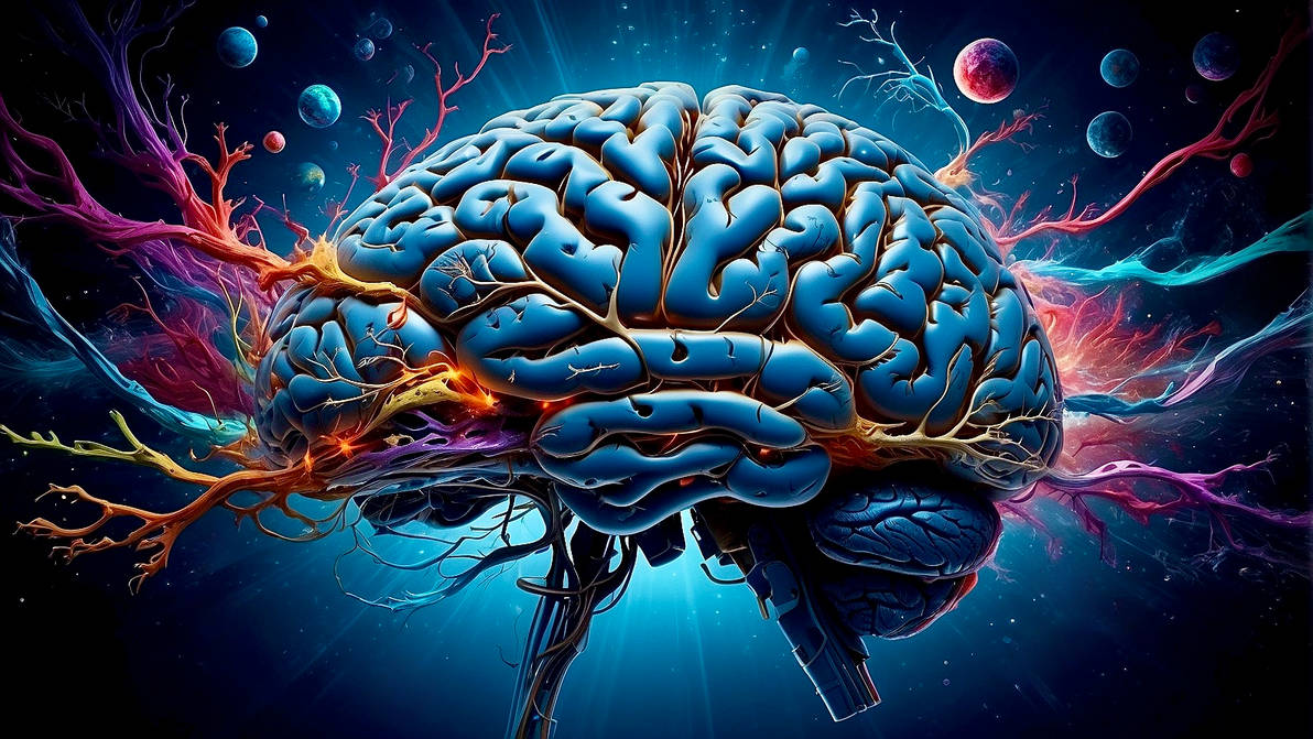Glowing brain illustration
